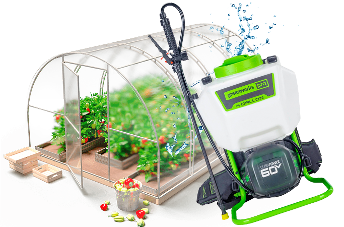 Обзор на Садовый опрыскиватель Greenworks GW-BPS60K5 60V