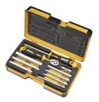 Набор стержней Felo M-TEC с трещоткой и отверткой (1/4" ERGONIC), 10 шт в кейсе 05781006