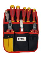 Набор диэлектрических отверток Felo Ergonic с диэлектрическими пасатижами, бокорезами, ножом для снятия изоляции и тестером сети,  9 шт 41399504