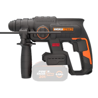 Перфоратор аккумуляторный бесщеточный SDS-plus Worx WX381.1 (2 Дж) с АКБ и ЗУ