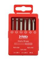 Набор бит Felo Industrial (+/- SL/H 73 мм), 6 шт в кейсе 03292716