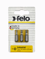 Биты TX10/TX15/TX20 25мм, серия Industrial, 3 шт в блистере Felo 02693116