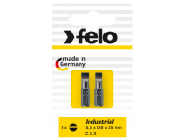 Бита Felo Industrial плоская шлицевая (5,5X1X25), 2шт в блистере 02052036