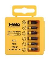 Набор бит Felo Impact ударных (PZ/PH/Tx 50 мм) в кейсе, 6 шт 03693546