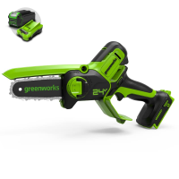 Цепная мини-пила Greenworks 24V G24MCS10 (10 см) аккумуляторная в Москве