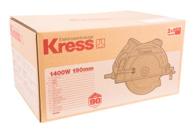 Дисковая (циркулярная) пила KRESS KU420.1 1400Вт (190 мм) электрическая