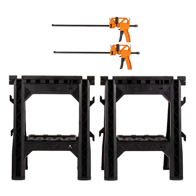 Строительные козлы для пиления с зажимом WORX WX065