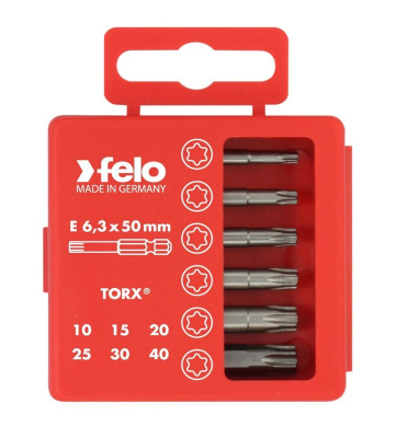 Набор бит Felo Industrial (Tx 50 мм), 6 шт в кейсе 03691516