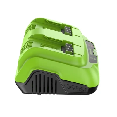 Ультрабыстрое двойное зарядное устройство Greenworks G24X2C8 24V 2958807 (8 A)