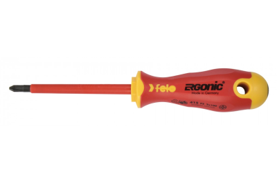 Диэлектрическая отвертка Felo Ergonic крестовая (PZ 2X100) 41520390
