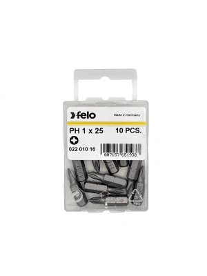 Felo Бита крестовая серия Industrial PH 1X25, 10 шт в пластиковом боксе 02201016