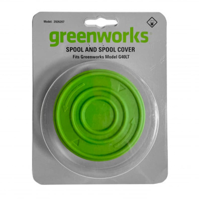 Катушка с леской и крышкой для аккумуляторных триммеров Greenworks 2101507, 21107