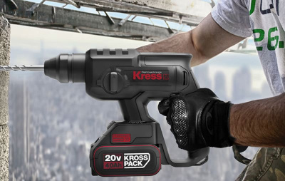 Перфоратор KRESS KU390 20V 2 Дж бесщеточный аккумуляторный
