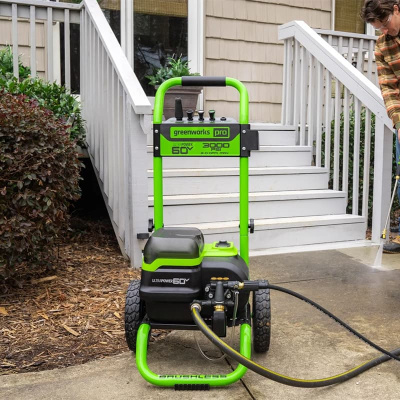 Мойка высокого давления с портом на два аккумулятора Greenworks GDPW60DP 60V (250 бар) бесщеточная аккумуляторная