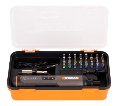 Отвертка WORX WX240 4V (2.5Нм) аккумуляторная с набором бит 26 шт