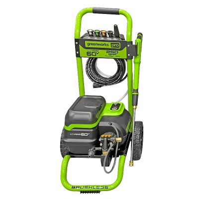 Мойка высокого давления с портом на два аккумулятора Greenworks GDPW60DP 60V (250 бар) бесщеточная аккумуляторная