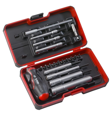 Набор бит и головок Felo M-TEC c рукояткой SMART (SL/PH/Tx/PZ), 20 шт в кейсе 06082006