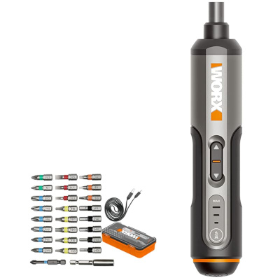 Отвертка WORX WX240 4V (2.5Нм) аккумуляторная с набором бит 26 шт