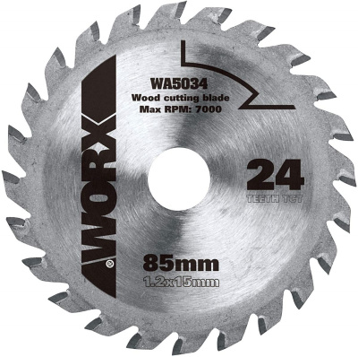 Пильный диск твердосплавный WORX WA5034, 24Т ТСТ